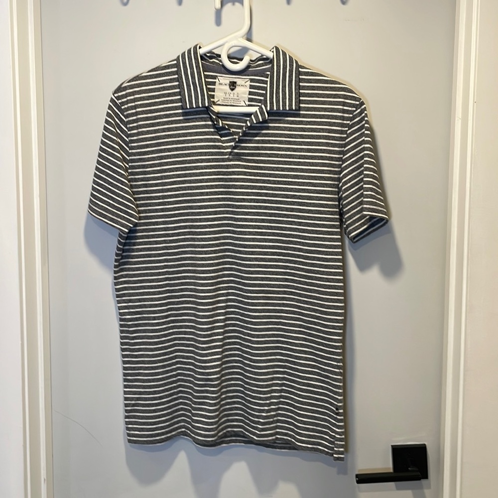 Black Brown polo shirt.